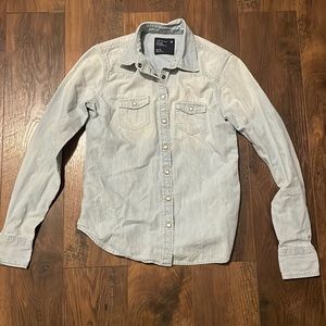 American Eagle Outfitters Stone Wash Denim Shirt